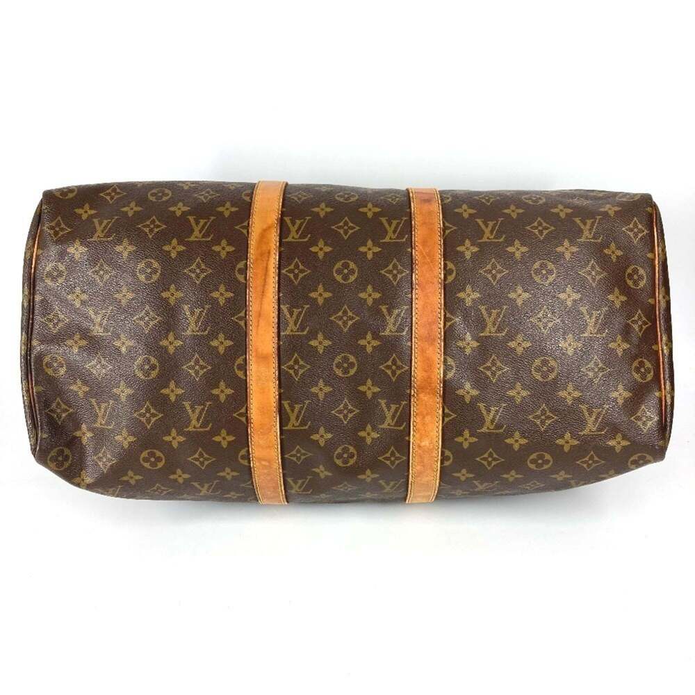 LOUIS VUITTON Authentic Brown Monogram Canvas Keepall 50 Boston Bag - Picture 5 of 16